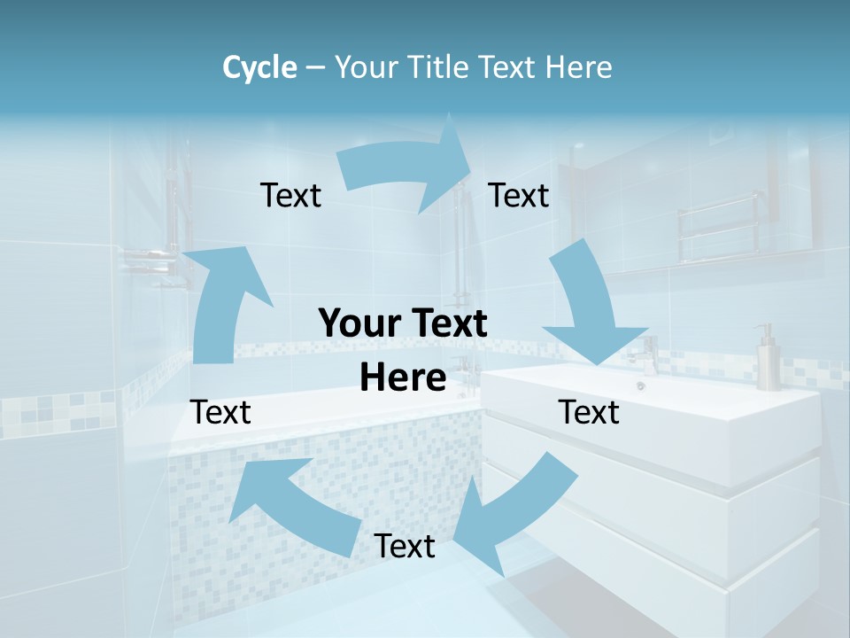 Shower Mosaic Sink PowerPoint Template