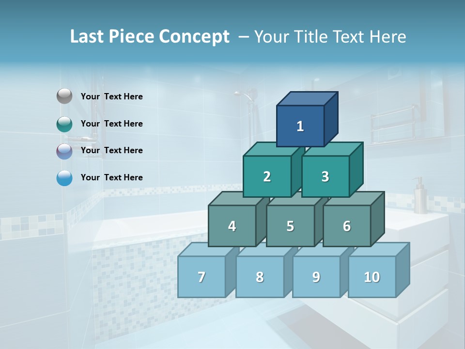 Shower Mosaic Sink PowerPoint Template