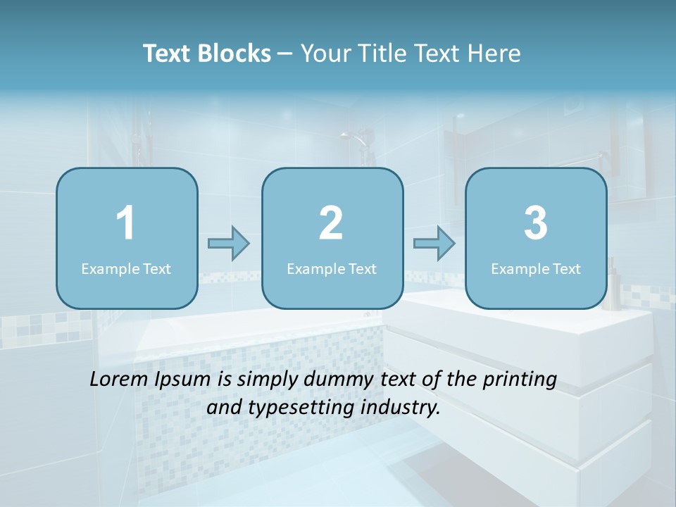 Shower Mosaic Sink PowerPoint Template