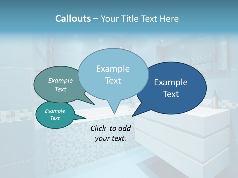 Shower Mosaic Sink PowerPoint Template