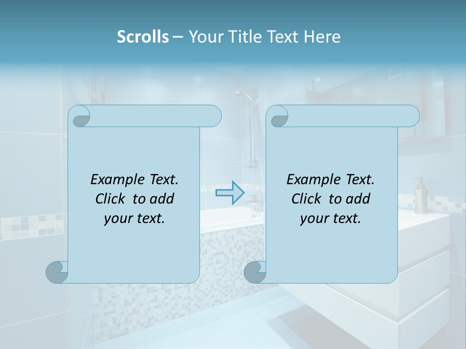 Shower Mosaic Sink PowerPoint Template