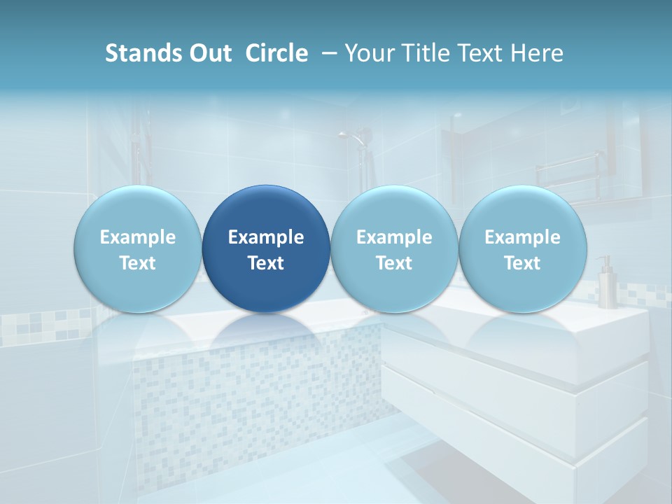 Shower Mosaic Sink PowerPoint Template