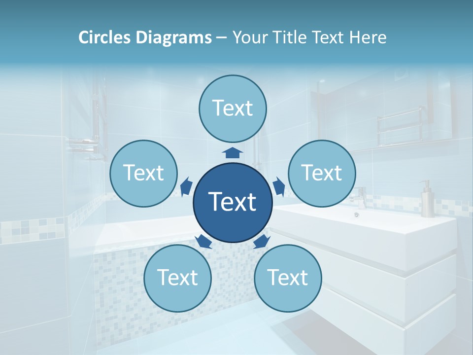 Shower Mosaic Sink PowerPoint Template