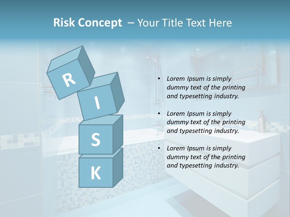 Shower Mosaic Sink PowerPoint Template