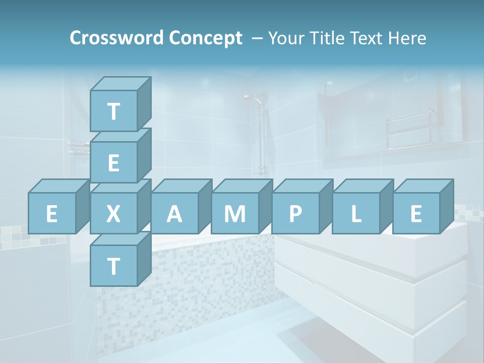 Shower Mosaic Sink PowerPoint Template