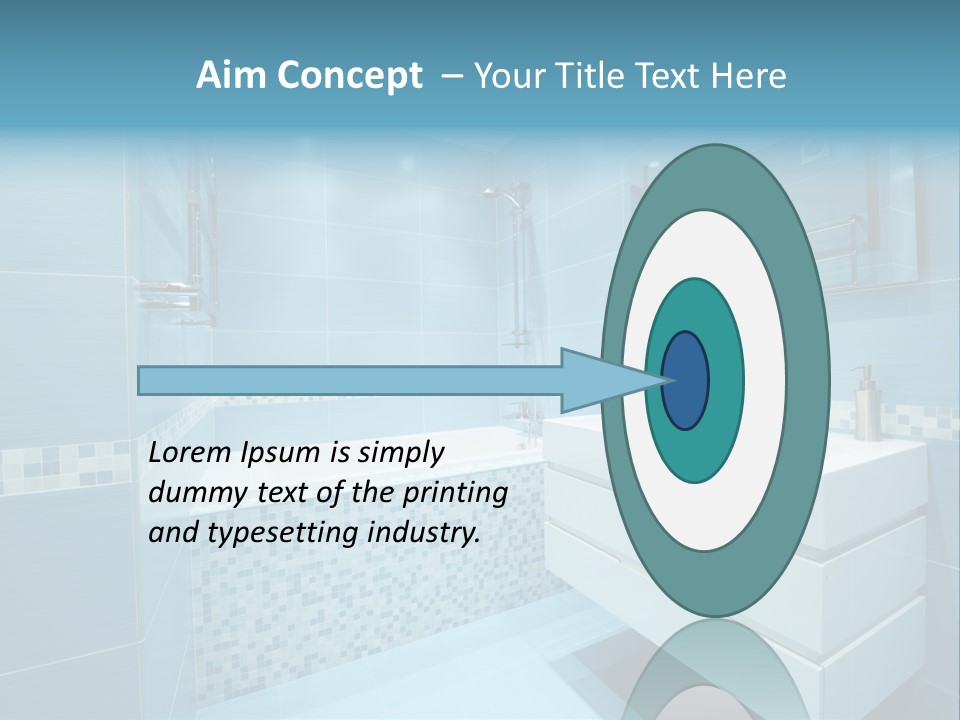 Shower Mosaic Sink PowerPoint Template