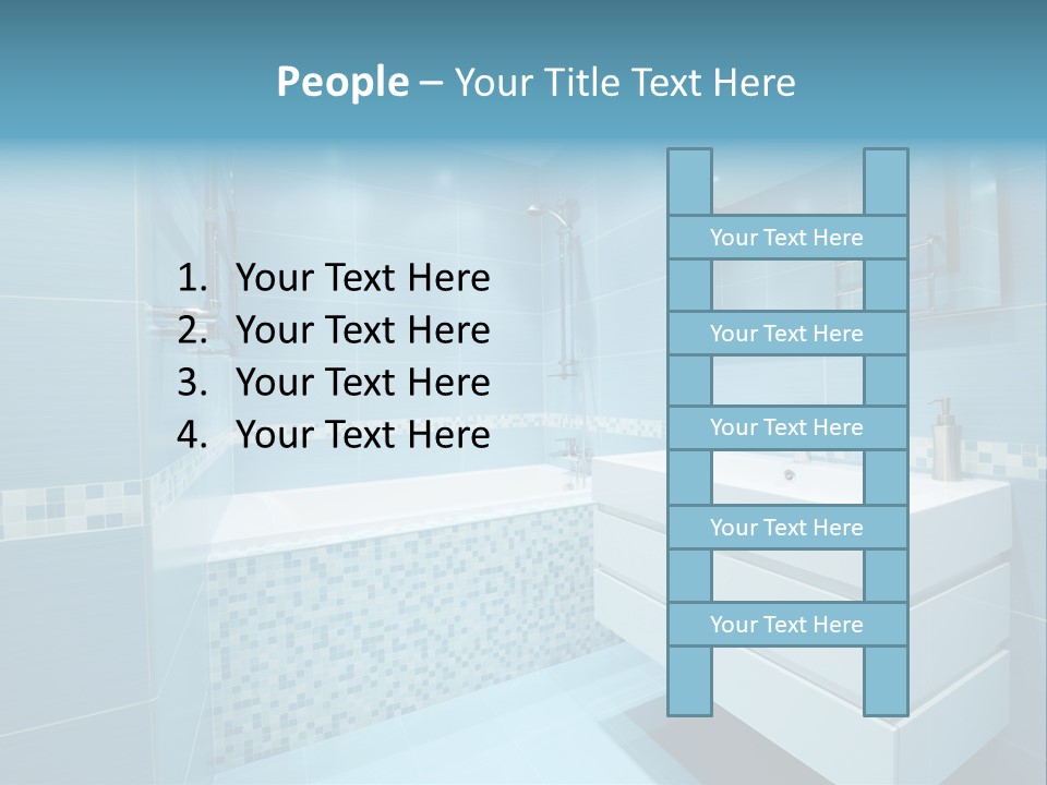 Shower Mosaic Sink PowerPoint Template