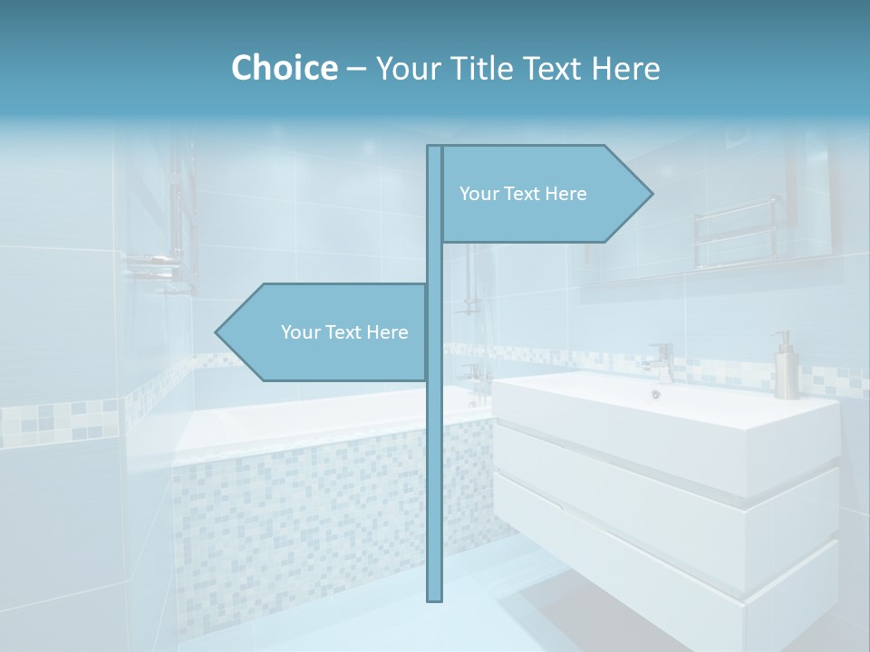 Shower Mosaic Sink PowerPoint Template