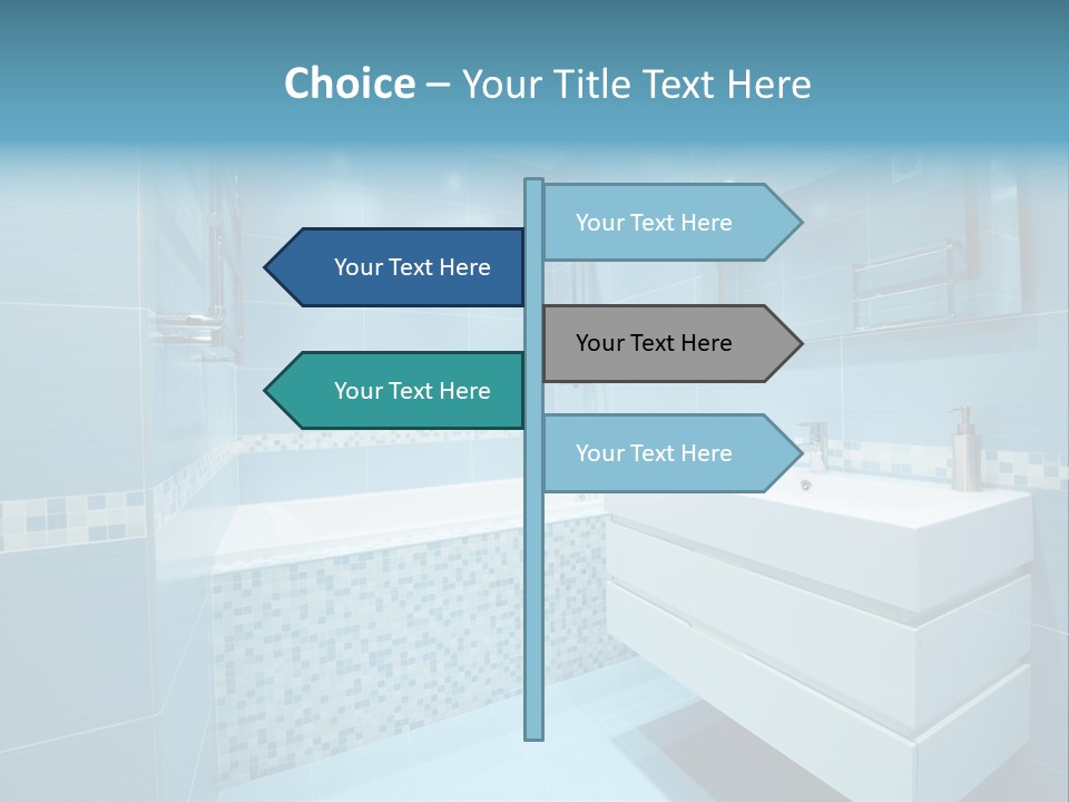 Shower Mosaic Sink PowerPoint Template