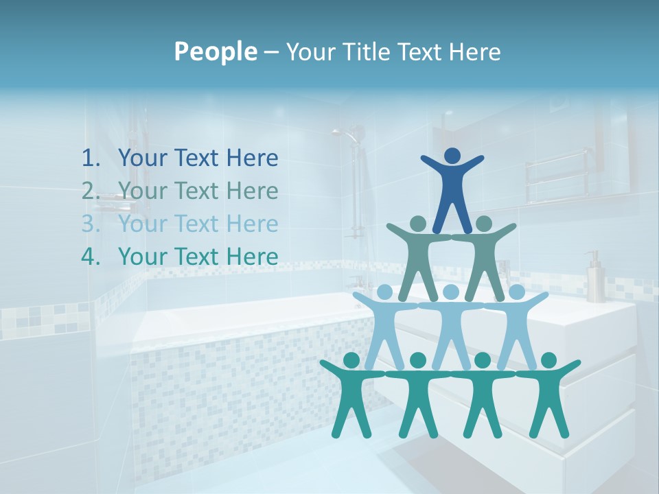 Shower Mosaic Sink PowerPoint Template