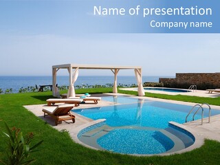 Turquoise Resort Tourism PowerPoint Template