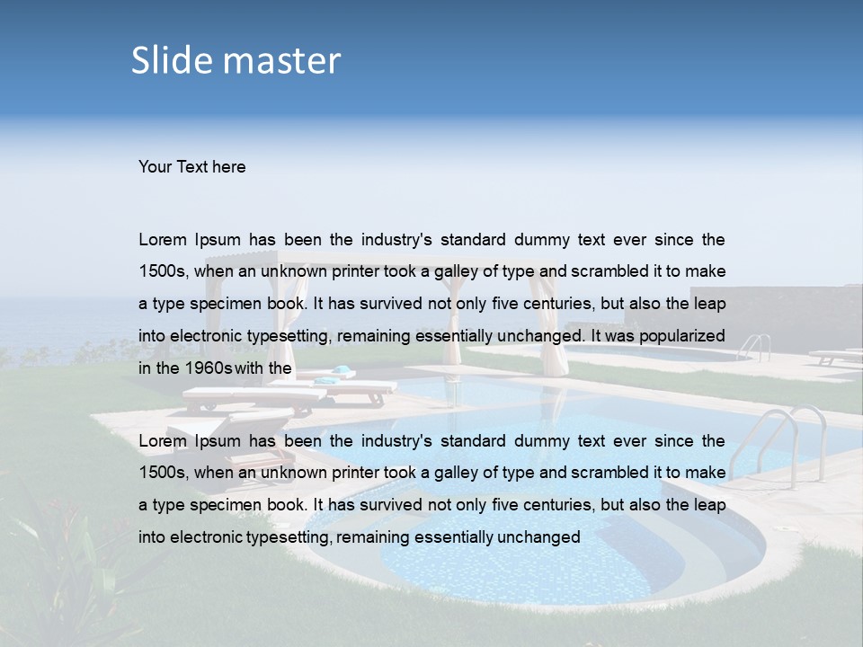 Turquoise Resort Tourism PowerPoint Template