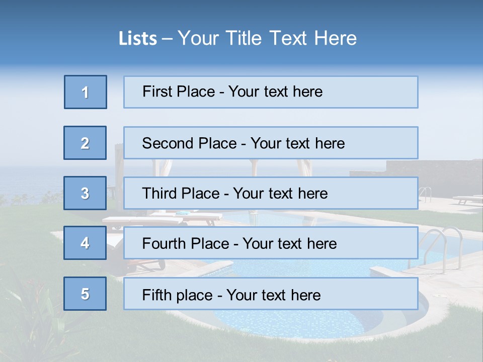 Turquoise Resort Tourism PowerPoint Template