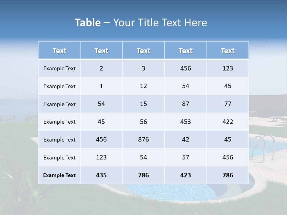 Turquoise Resort Tourism PowerPoint Template