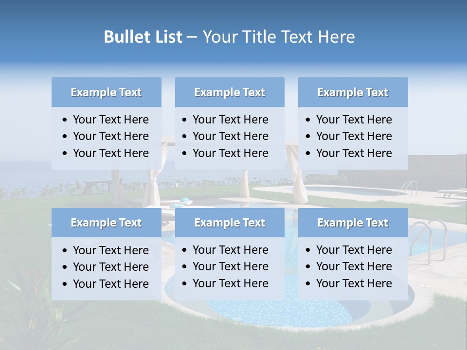 Turquoise Resort Tourism PowerPoint Template