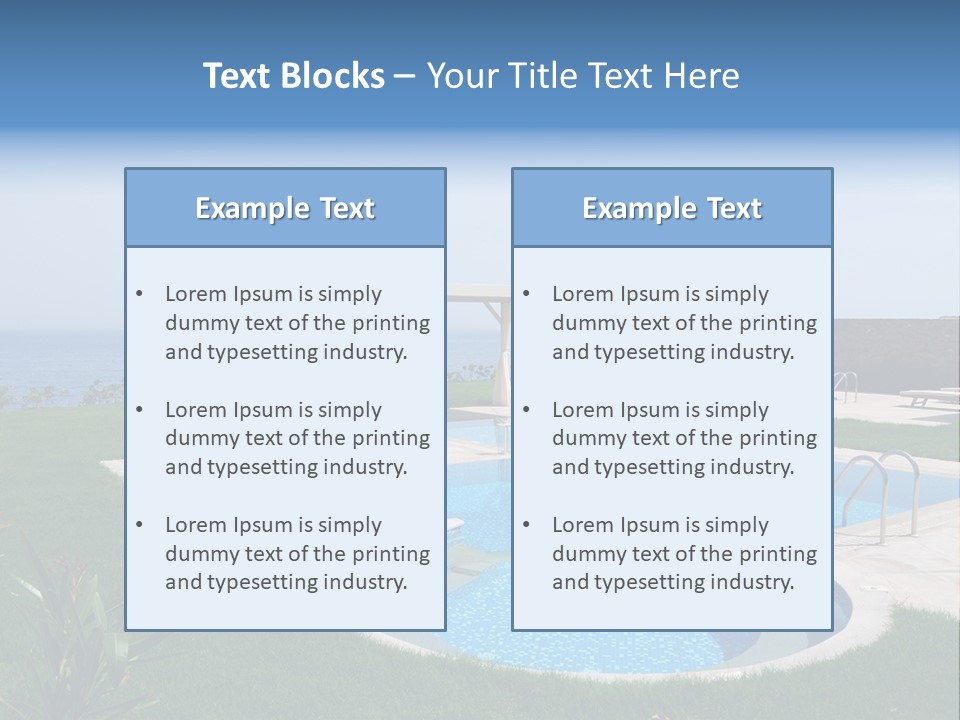 Turquoise Resort Tourism PowerPoint Template