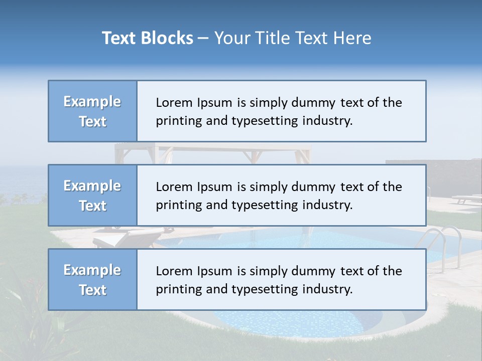 Turquoise Resort Tourism PowerPoint Template