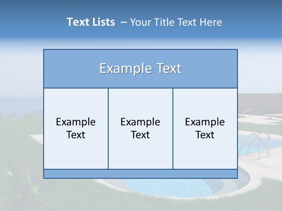Turquoise Resort Tourism PowerPoint Template