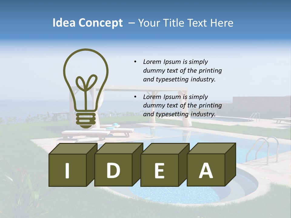 Turquoise Resort Tourism PowerPoint Template