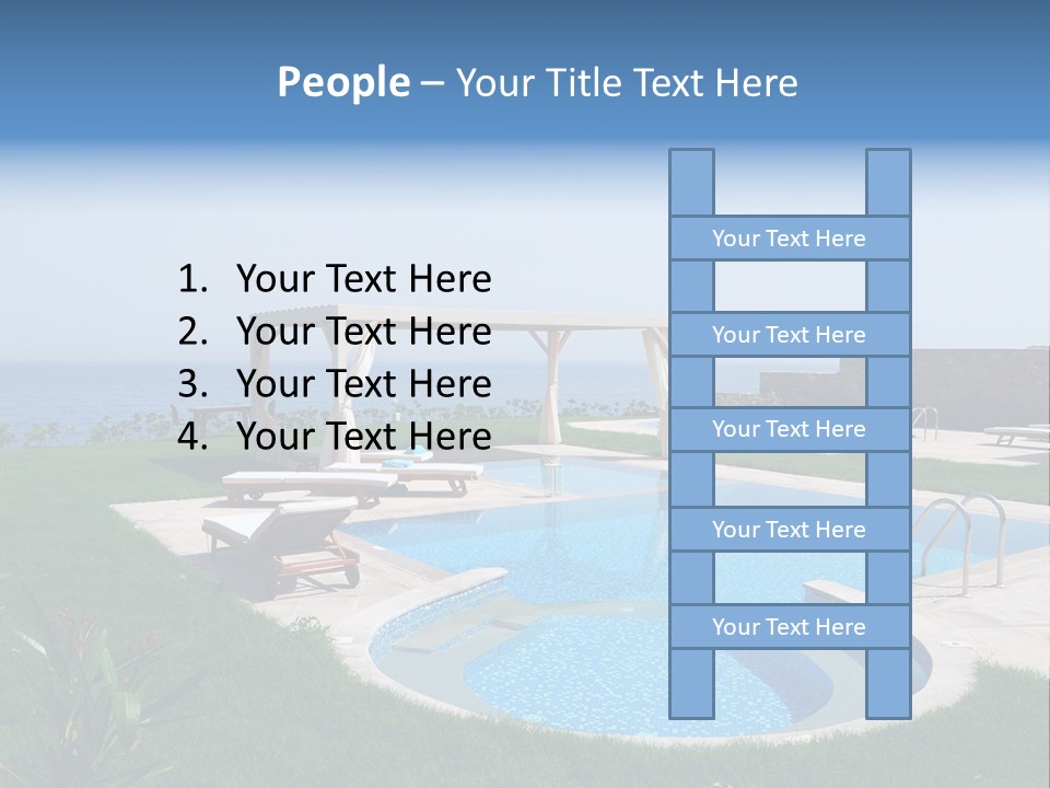Turquoise Resort Tourism PowerPoint Template