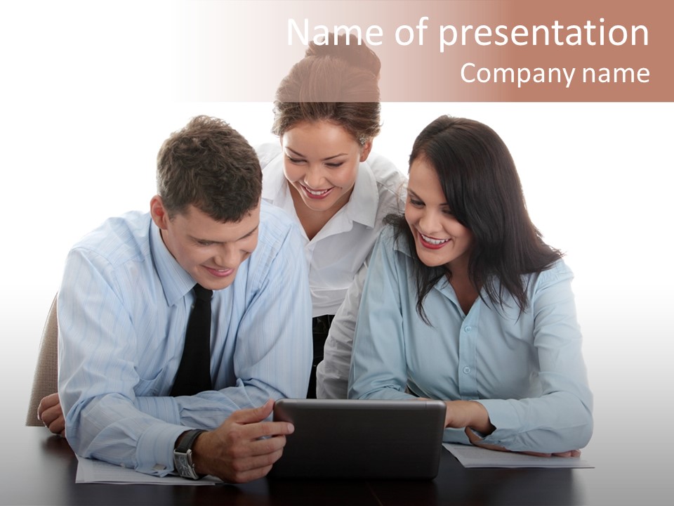 Leadership Team Three PowerPoint Template