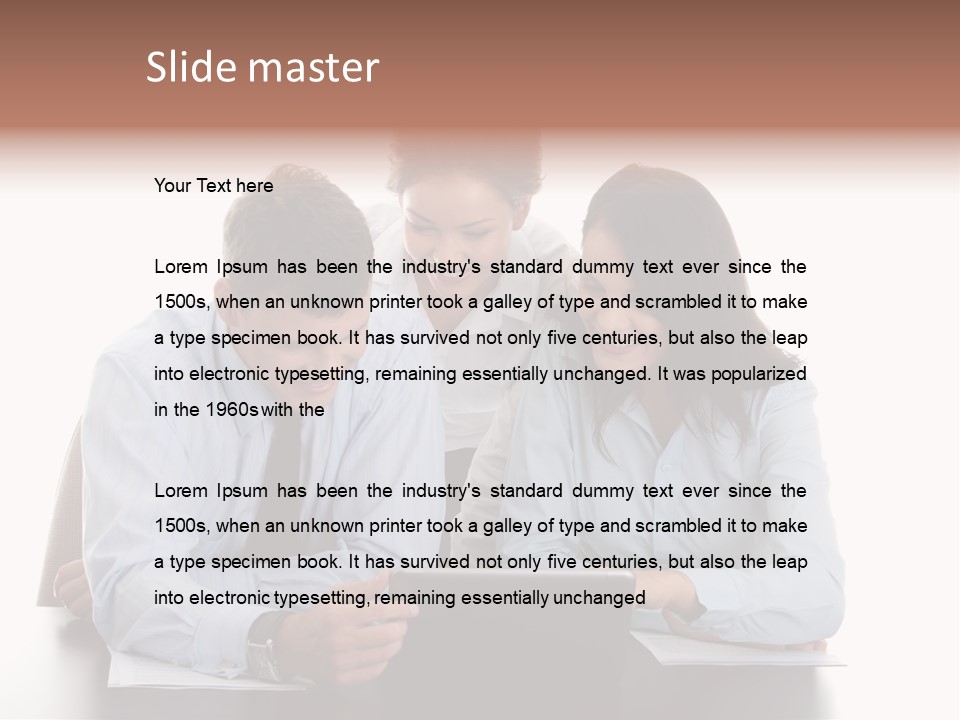 Leadership Team Three PowerPoint Template