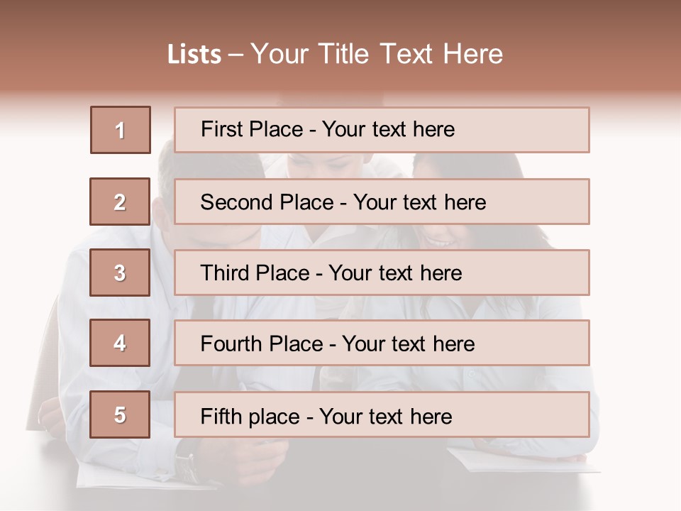 Leadership Team Three PowerPoint Template