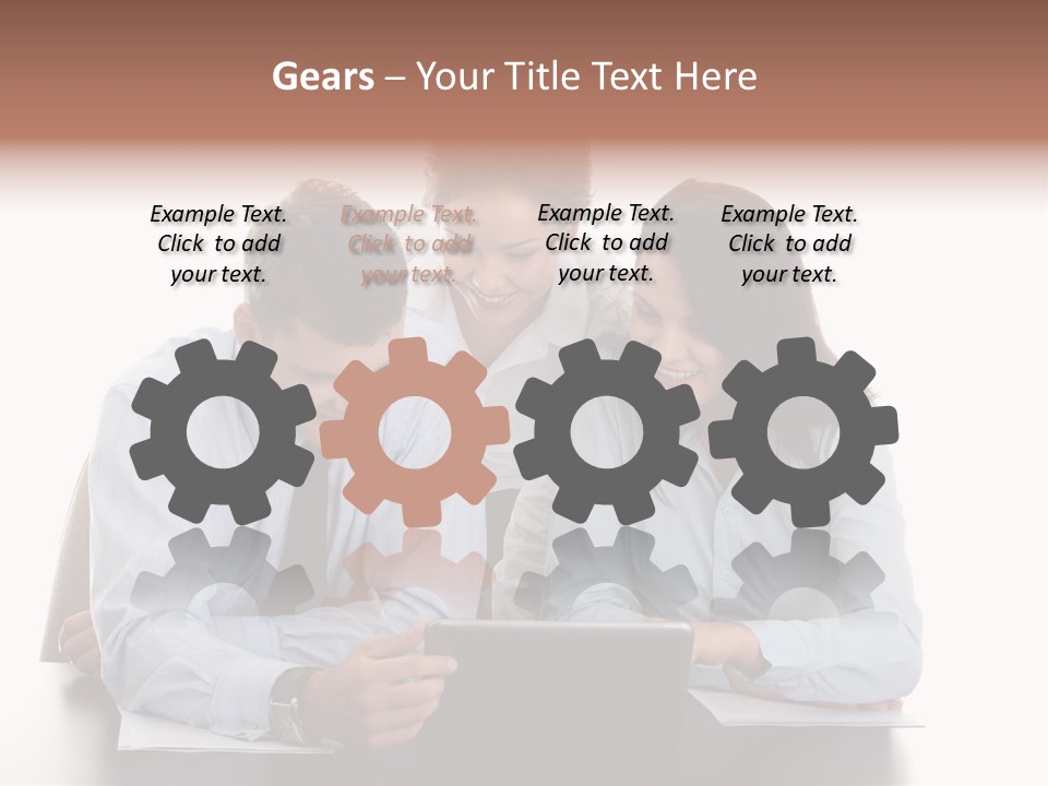 Leadership Team Three PowerPoint Template