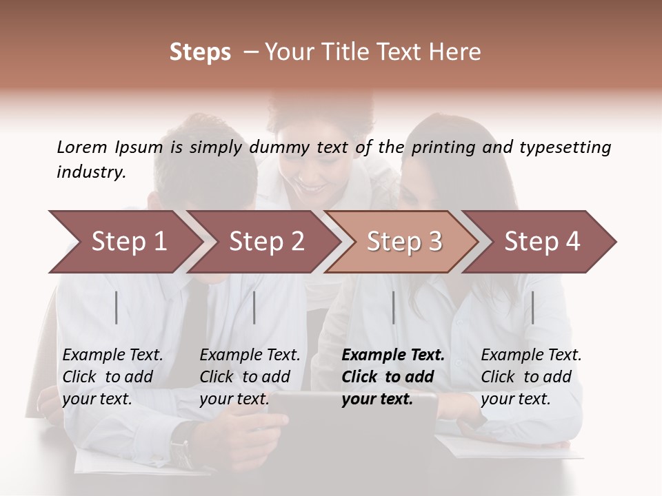 Leadership Team Three PowerPoint Template
