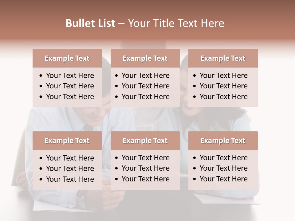 Leadership Team Three PowerPoint Template