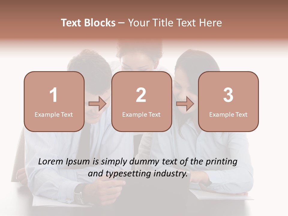 Leadership Team Three PowerPoint Template