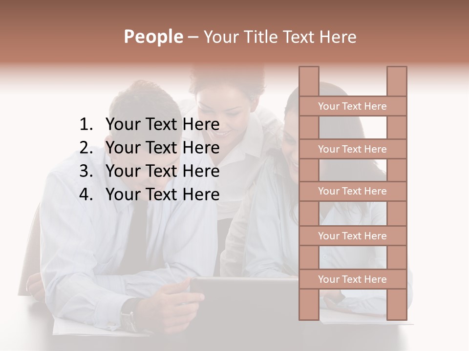 Leadership Team Three PowerPoint Template