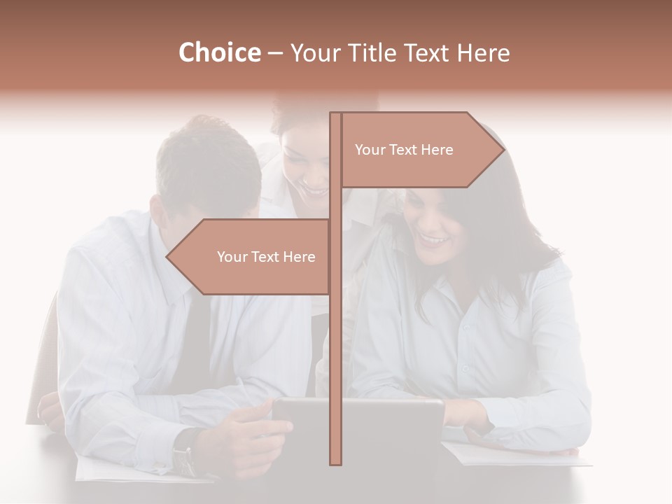 Leadership Team Three PowerPoint Template