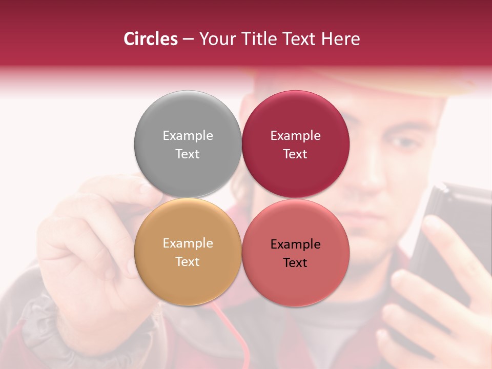 Construction Touch Helmet PowerPoint Template