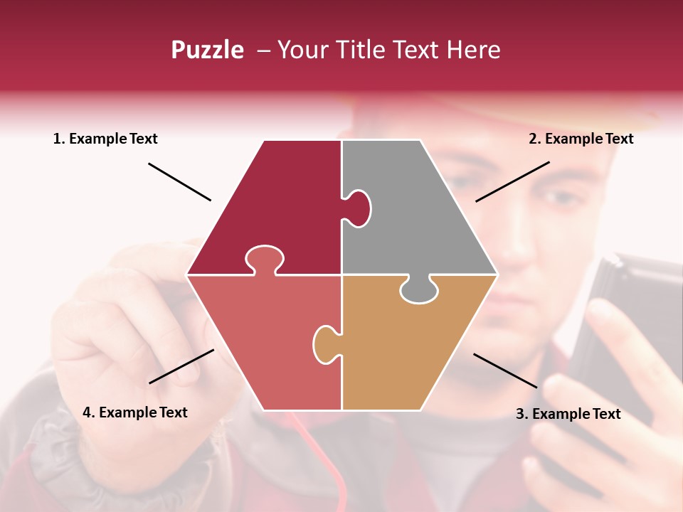 Construction Touch Helmet PowerPoint Template