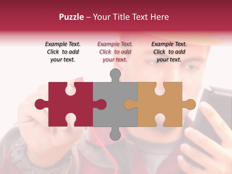 Construction Touch Helmet PowerPoint Template