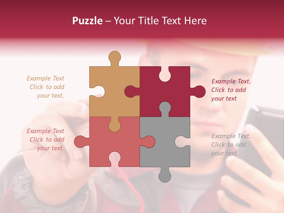 Construction Touch Helmet PowerPoint Template