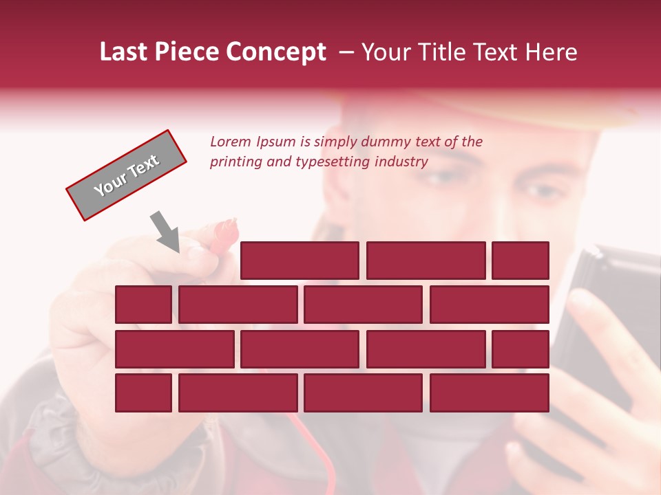 Construction Touch Helmet PowerPoint Template