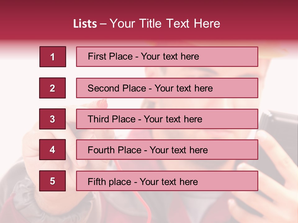 Construction Touch Helmet PowerPoint Template
