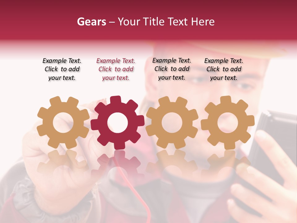 Construction Touch Helmet PowerPoint Template