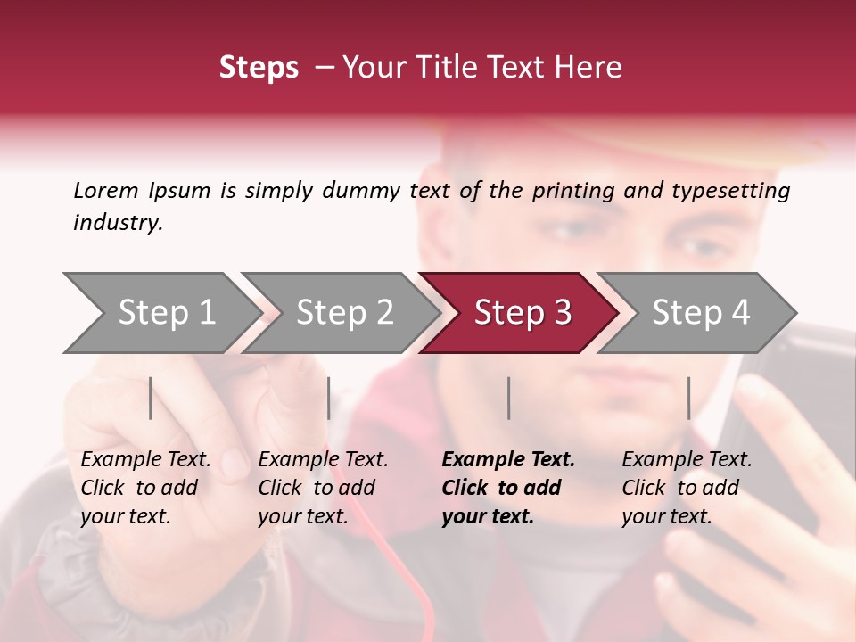Construction Touch Helmet PowerPoint Template