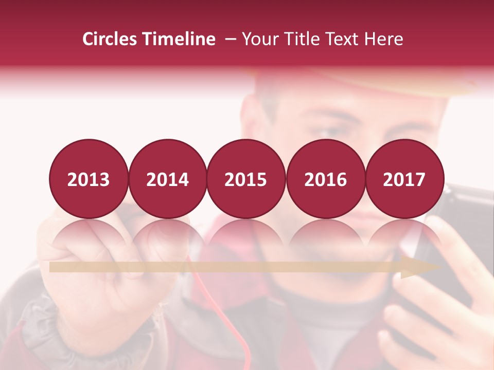 Construction Touch Helmet PowerPoint Template