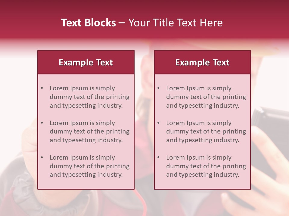 Construction Touch Helmet PowerPoint Template