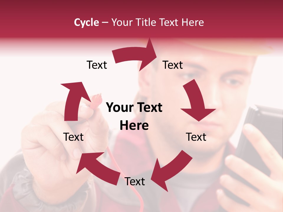 Construction Touch Helmet PowerPoint Template