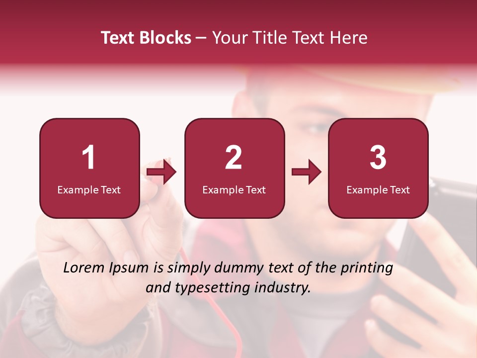Construction Touch Helmet PowerPoint Template