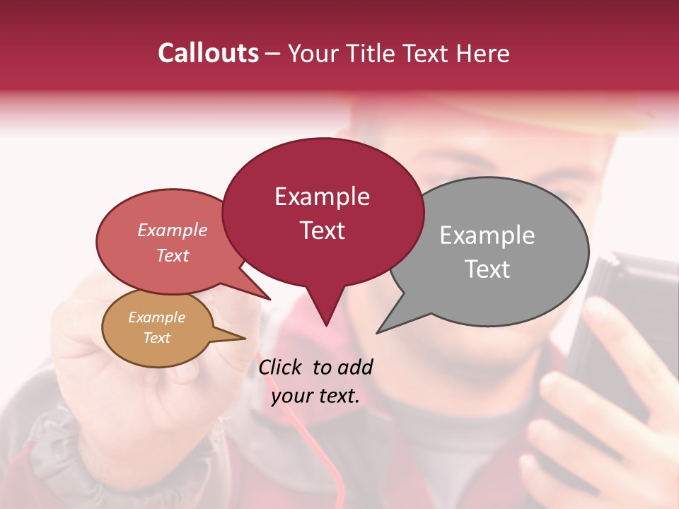 Construction Touch Helmet PowerPoint Template