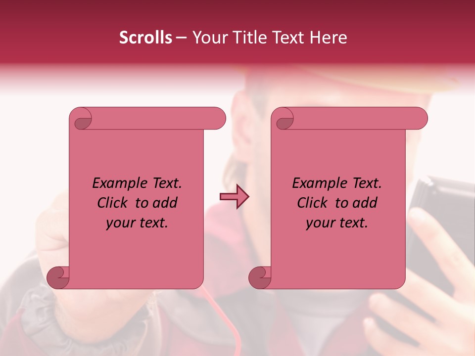 Construction Touch Helmet PowerPoint Template