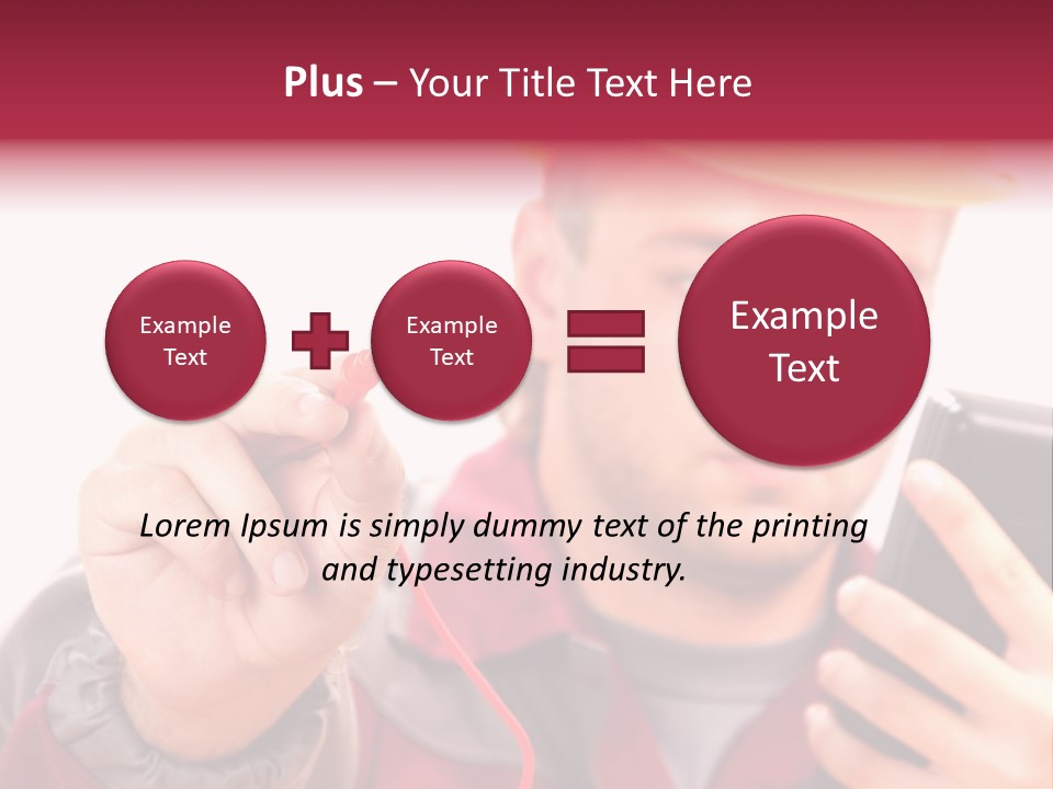 Construction Touch Helmet PowerPoint Template