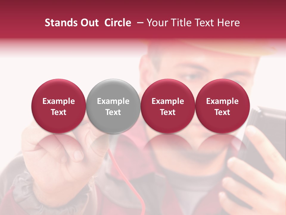 Construction Touch Helmet PowerPoint Template