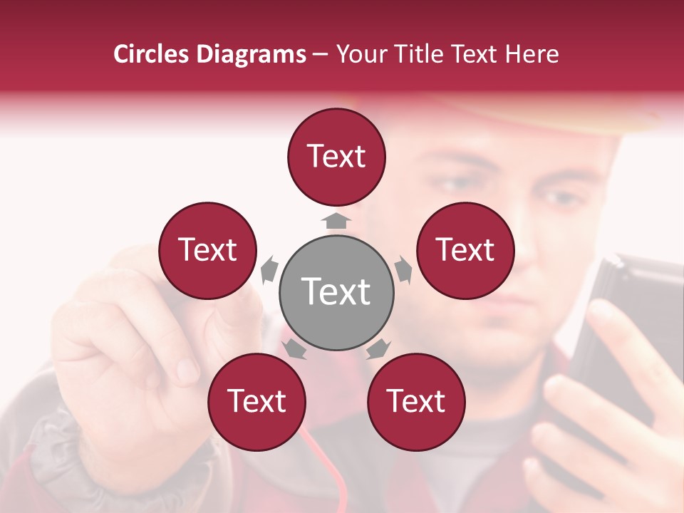 Construction Touch Helmet PowerPoint Template